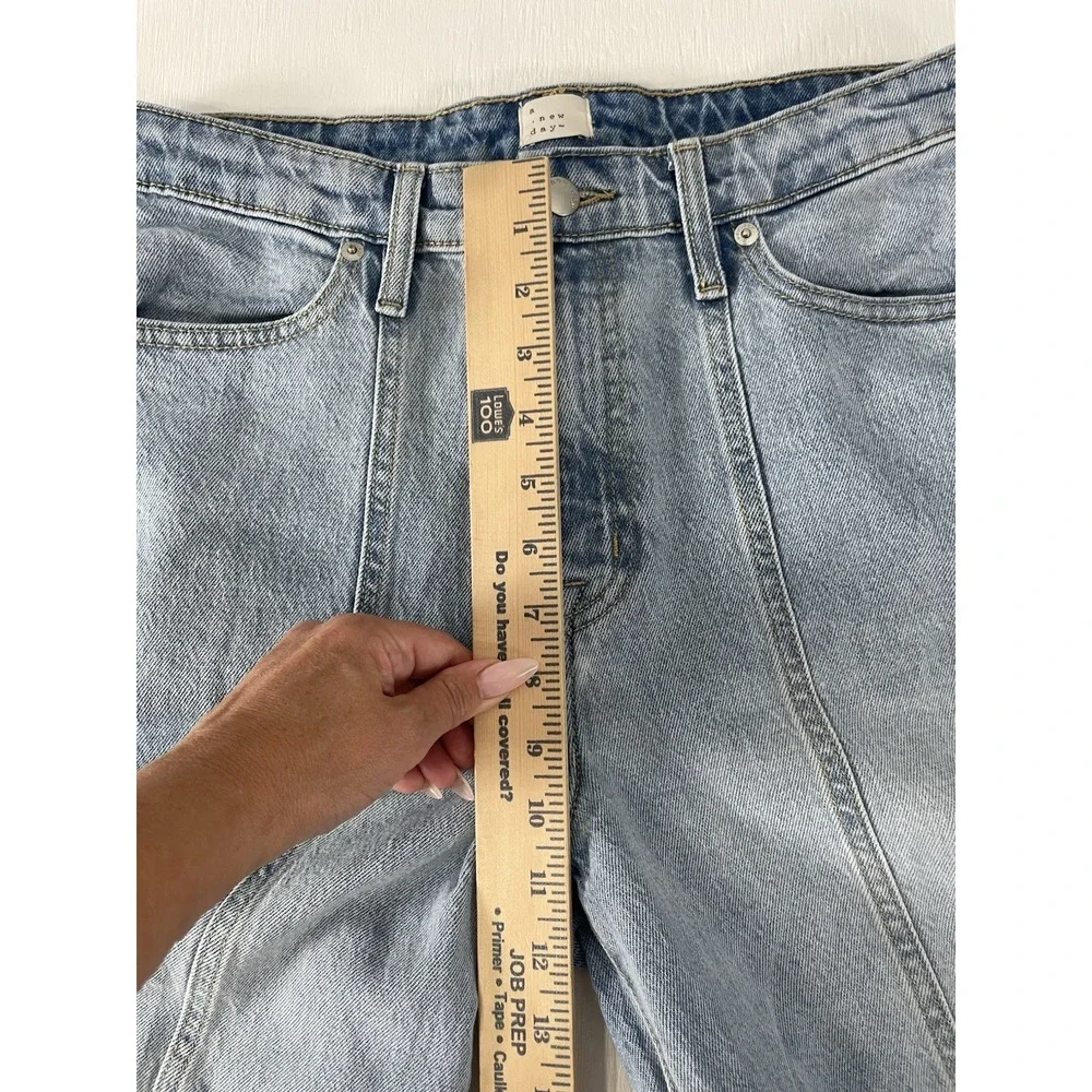 a new day barrel jeans blue denim cropped Women's Size 6 28R Soft Stretch FP - Picture 7 of 16